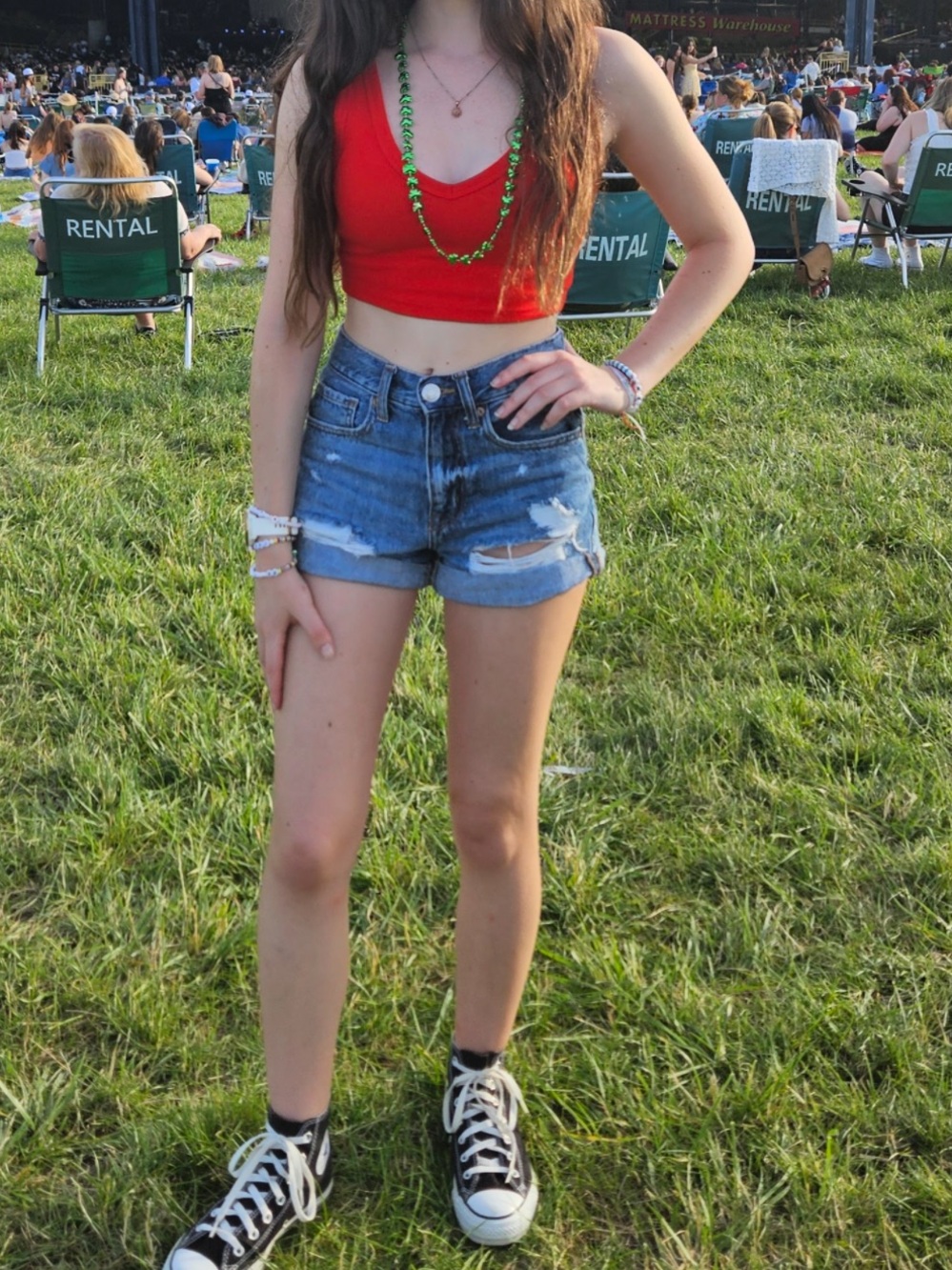 Red Ribbed Crop Tank - Picture 4 of 4
